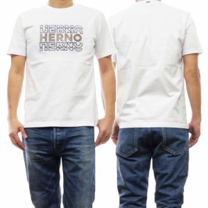 【38％OFF！】HERNO ヘルノ メンズクルーネックTシャツ JG000195U 52000 ホワイト /2024春夏新作