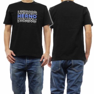 【38％OFF！】HERNO ヘルノ メンズクルーネックTシャツ JG000195U 52000 ブラック /2024春夏新作