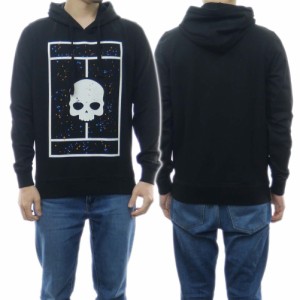 【セール 60％OFF！】HYDROGEN ハイドロゲン メンズプルオーバーパーカー T00734 / COURT HOODIE ブラック