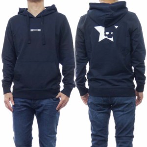 【50％OFF！】HYDROGEN ハイドロゲン メンズプルオーバーパーカー PH0006 / STARS HOODIE ネイビー /2024春夏新作