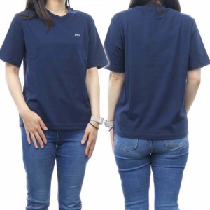 【6％OFF！】LACOSTE ラコステ レディースクルーネックTシャツ TF7215 ネイビー /2024春夏新作