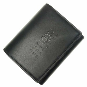 【セール 45％OFF！】MM6 エムエムシックス レディース三つ折り財布（小銭入れ付き） A6UI0024 P6201 ブラック