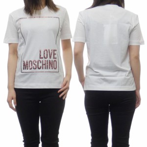 【旧作処分セール 65％OFF！】LOVE MOSCHINO ラブモスキーノ レディースクルーネックTシャツ W4H0605 M3876 ホワイト  