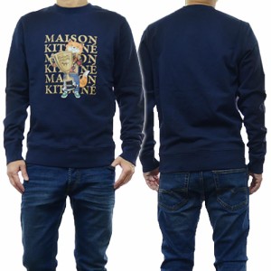 【セール 40％OFF！】MAISON KITSUNE メゾンキツネ メンズトレーナー LM00311KM0001 / FOX CHAMPION REGULAR SWEATSHIRT ネイビー