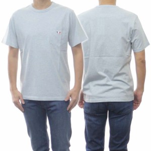 【セール 40％OFF！】MAISON KITSUNE メゾンキツネ メンズクルーネックTシャツ FM00120KJ0010 / TRICOLOR FOX PATCH CLASSIC POCKET TEE-