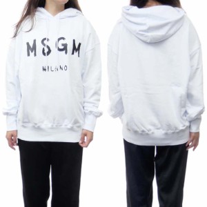 【セール 60％OFF！】MSGM エムエスジーエム レディースプルオーバーパーカー 2000MDM515 200000 ホワイト