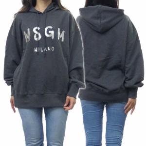 【セール 60％OFF！】MSGM エムエスジーエム レディースプルオーバーパーカー 3341MDM515 227797 チャコールグレー