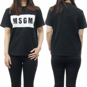 【セール 60％OFF！】MSGM エムエスジーエム レディースクルーネックTシャツ 2000MDM520 200002 ブラック