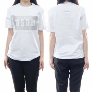 【セール 60％OFF！】MSGM エムエスジーエム レディースクルーネックTシャツ 3441MDM520G 237002 ホワイト