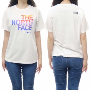 【セール 40％OFF！】THE NORTH FACE ノースフェイス レディースクルーネックTシャツ NF0A55B2 / W FOUNDATION GRAPHIC TEE オフホワイト