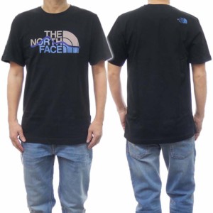 【○％OFF！】THE NORTH FACE ノースフェイス メンズクルーネックTシャツ NF0A87NT / M S/S MOUNTAIN LINE TEE ブラック /2024春夏新作