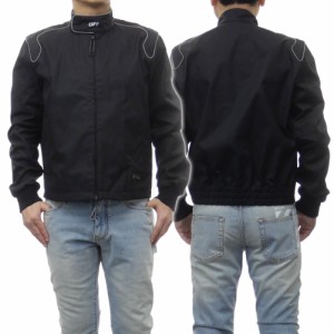 【旧作処分セール 55％OFF！】OFF-WHITE オフホワイト メンズブルゾン PIPING MOTO JACKET / OMEA285S21FAB002 ブラック  