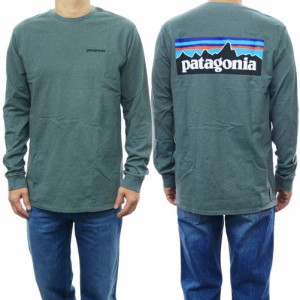 【セール 20％OFF！】PATAGONIA パタゴニア メンズロングスリーブTシャツ 38518/M’S L/S P-6 LOGO RESPONSIBILI-TEE BLK モスグリーン