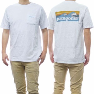 【3％OFF！】PATAGONIA パタゴニア メンズクルーネックTシャツ 37655/M’S BOARDSHORT LOGO POCKET RESPONSIRILITI-TEE WHI ホワイト /20