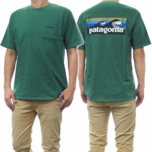 【3％OFF！】PATAGONIA パタゴニア メンズクルーネックTシャツ 37655/M’S BOARDSHORT LOGO POCKET RESPONSIRILITI-TEE GTRN グリーン /2