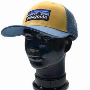 【10％OFF！】PATAGONIA パタゴニア メンズキャップ 38289 / P-6 LOGO TRUCKER HAT PFGD ゴールド×ブルー /2024春夏新作