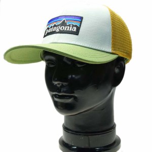 【10％OFF！】PATAGONIA パタゴニア メンズキャップ 38289 / P-6 LOGO TRUCKER HAT WPYG ホワイト×グリーン /2024春夏新作