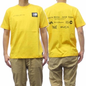【セール 40％OFF！】RVCA ルーカ メンズクルーネックTシャツ RVCA EVERLAST CM NY SS / BB041-228 イエロー  