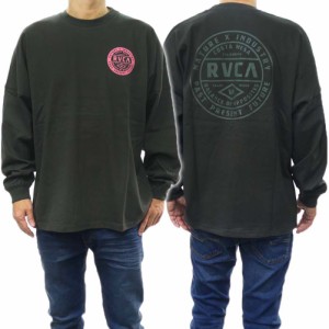 【セール 25％OFF！】RVCA ルーカ メンズクルーネックロングTシャツ BD042-070 / STANDARD ISSUE CR ダークグレー