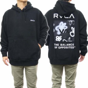 【セール 25％OFF！】RVCA ルーカ メンズプルオーバーパーカー BD042-162 / HI SPEED FLORAL HOODIE ブラック