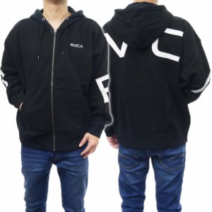 【セール 25％OFF！】RVCA ルーカ メンズジップアップパーカー BD041-157 / FAKE RVCA ZIP HOODIE ブラック