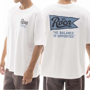 【9％OFF！】RVCA ルーカ メンズクルーネックTシャツ BE041227 / PENNANTAN TEE ホワイト /2024春夏新作