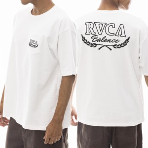 【9％OFF！】RVCA ルーカ メンズクルーネックTシャツ BE041229 / LAURELS TEE ホワイト /2024春夏新作