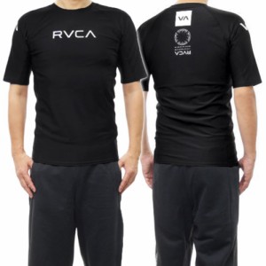 【6％OFF！】RVCA ルーカ メンズラッシュガード BE041863 / RVCA LUSH SS ブラック /2024春夏新作