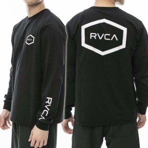 【6％OFF！】RVCA ルーカ メンズクルーネックロングTシャツ BE041801 / HEX SORF LS ブラック /2024春夏新作