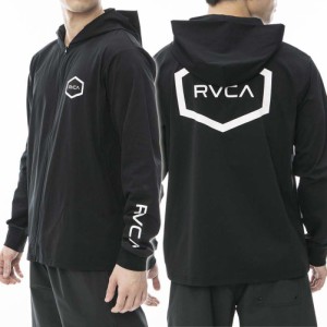 【5％OFF！】RVCA ルーカ メンズジップアップパーカー BE041800 / HEX LS SORF HOODIE ブラック /2024春夏新作