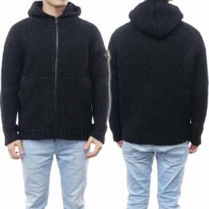 【セール 45％OFF！】STONE ISLAND ストーンアイランド メンズフード付きカーディガン 544D4 ブラック