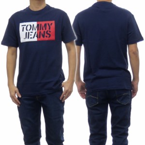 【旧作処分セール 60％OFF！】TOMMY JEANS トミージーンズ メンズクルーネックTシャツ DM0DM07435 ネイビー