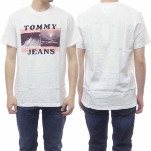 【セール 50％OFF！】TOMMY JEANS トミージーンズ メンズクルーネックTシャツ DM0DM13292 ホワイト