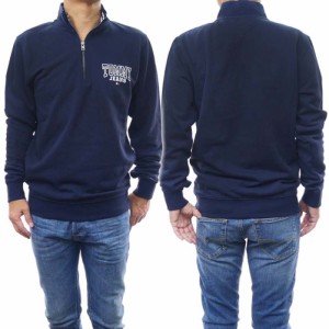 【セール 50％OFF！】TOMMY JEANS トミージーンズ メンズハーフジップトレーナー  DM0DM16793 ネイビー