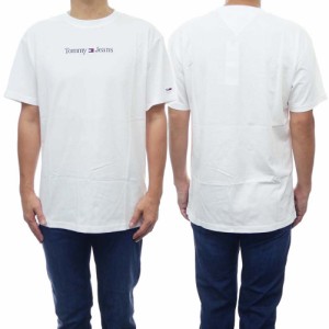 【セール 42％OFF！】TOMMY JEANS トミージーンズ メンズクルーネックTシャツ DM0DM14984 ホワイト