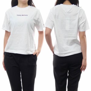 【セール50％OFF！】TOMMY JEANS トミージーンズ レディースクルーネックTシャツ DW0DW15049 ホワイト