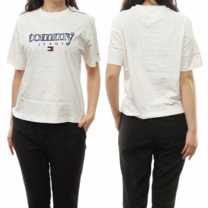 【セール 55％OFF！】TOMMY JEANS トミージーンズ レディースクルーネックTシャツ DW0DW14915 オフホワイト