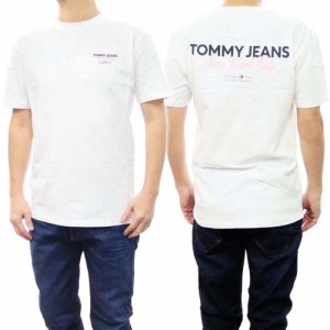 【○％OFF！】TOMMY JEANS トミージーンズ メンズクルーネックTシャツ DM18286 ホワイト /2024春夏新作