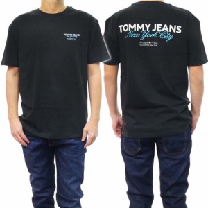 【○％OFF！】TOMMY JEANS トミージーンズ メンズクルーネックTシャツ DM18286 ブラック /2024春夏新作