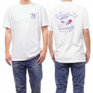 【35％OFF！】TOMMY JEANS トミージーンズ メンズクルーネックTシャツ DM18593 ホワイト /2024春夏新作