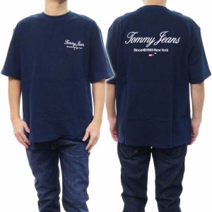 【○％OFF！】TOMMY JEANS トミージーンズ メンズクルーネックTシャツ DM18273 ネイビー /2024春夏新作