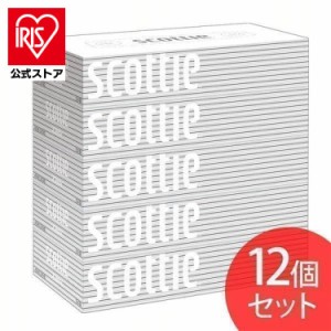 ティッシュ ［12個セット］スコッティ ティシュー 400枚 （200組） 5箱 ホワイトパッケージ 日本製紙クレシア（株） ティッシュ ティッシ