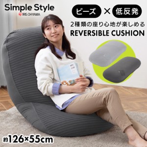 クッション ビーズ ビーズクッション 低反発 リバーシブルビーズクッション RBC-2P リバーシブル フィット もっちり 洗えるカバー ロング