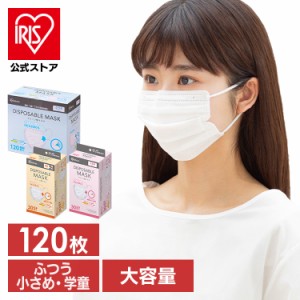 マスク 不織布 小さめサイズ ふつうサイズ 学童サイズ 120枚 20PN-120PM ディスポーザブルプリーツマスク 120枚入 プリーツ型 風邪 ウイ