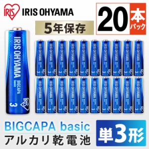 乾電池 BIGCAPA basic 単3形 20本パック LR6Bb/20P   アイリスオーヤマ outlet