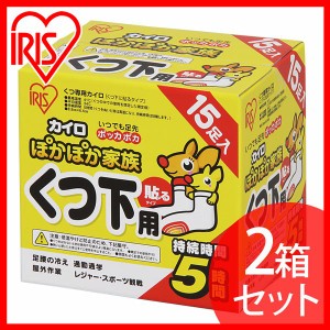 カイロ 2箱セット ぽかぽか家族 貼るくつ下用 15足×2セット 暖房 暖かい くつ クツ 通勤 通学 防災 防災用品 避難 避難グッズ 災害 アイ