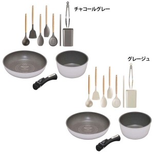 生活応援キッチン用品セットCHGR 10 キッチンツール7点＋スタンドセット KT-7SS + KITCHEN CHEF ダイヤモンドコートパン 3点セット ISN-S