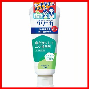 薬用 ハミガキ クリニカJr.ハミガキ やさしいミント 60g ライオン 子ども向け 薬用 ハミガキ 辛くないミント フッ素 ムシ歯予防 酵素 は