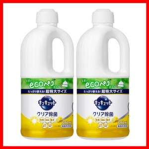 洗剤 日用消耗品 キッチン用洗剤 2個セット キュキュット クリア除菌レモンの香り 1250ml 花王 キュキュット 食器用洗剤 キッチン 洗剤