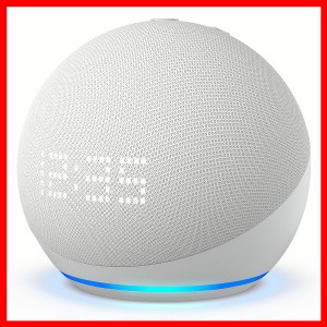 アマゾン Echo Dot with clock (エコードットウィズクロック) 第5世代 グレーシャーホワイト B09B9B49GT Amazon アレクサ スマートデバイ